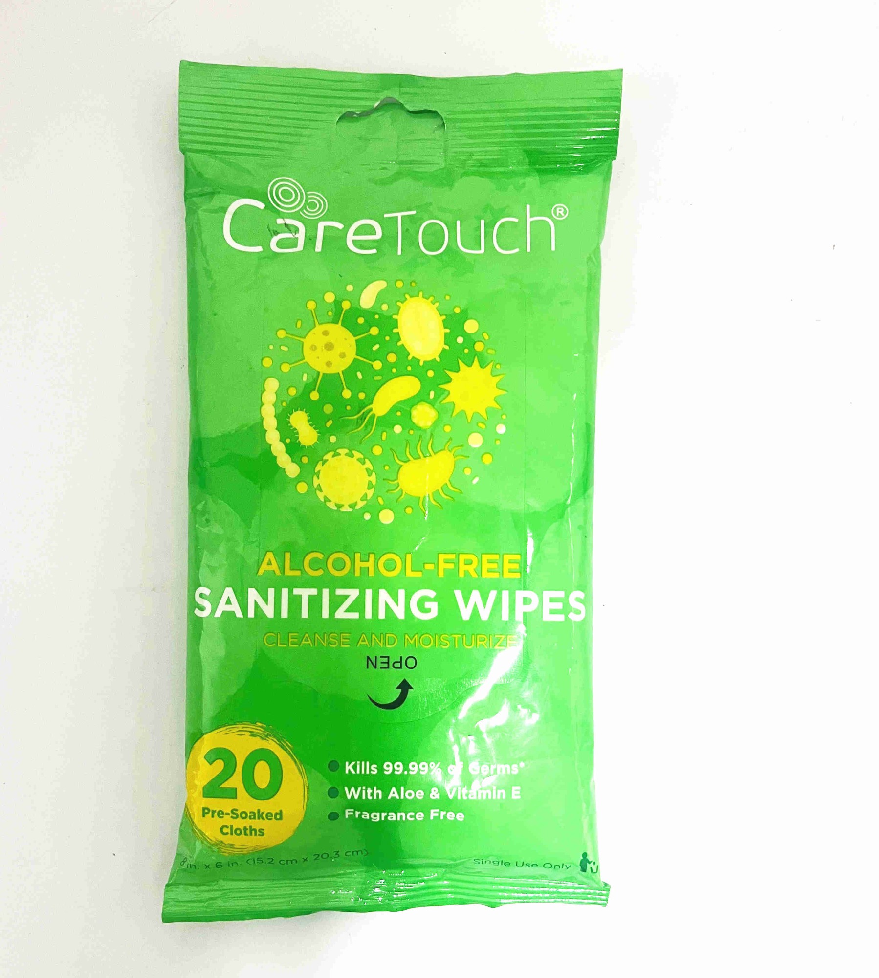 Alcohol free santizing hand wipes