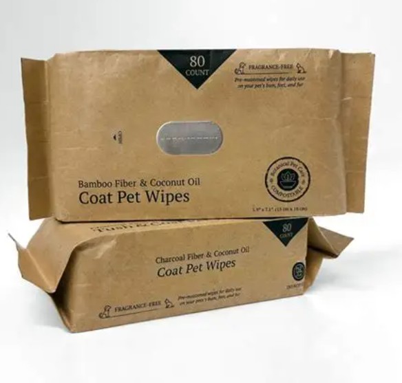 Charcoal pet wipes