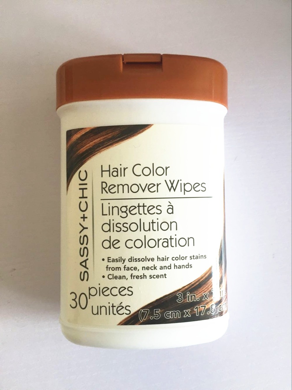 Hair color remover wipes TUB