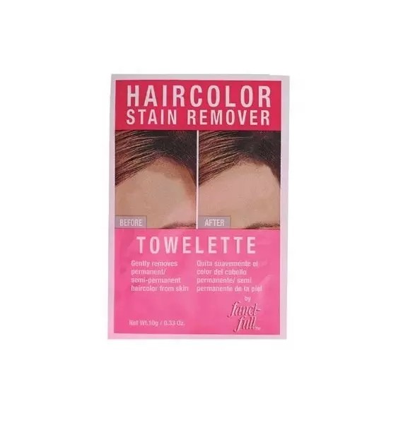 Hair color remover wipes in single