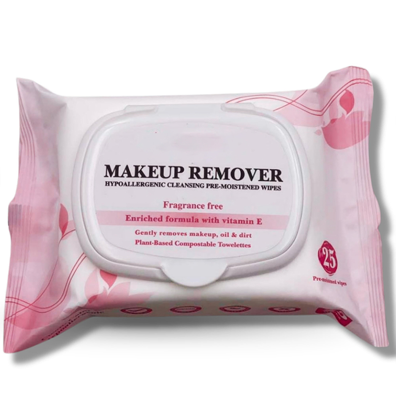 Wholesale Custom Disposable Facial Towel Eco-Friendly Beauty Care Facial Cleaning Wipes 100% Plant Based Make up Remover Wipes