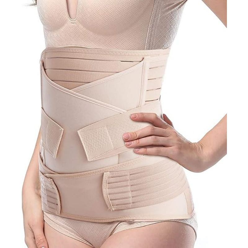 3 Piece Postpartum Girdle C Section Belly Band Support Recovery Belt Abdominal Binder