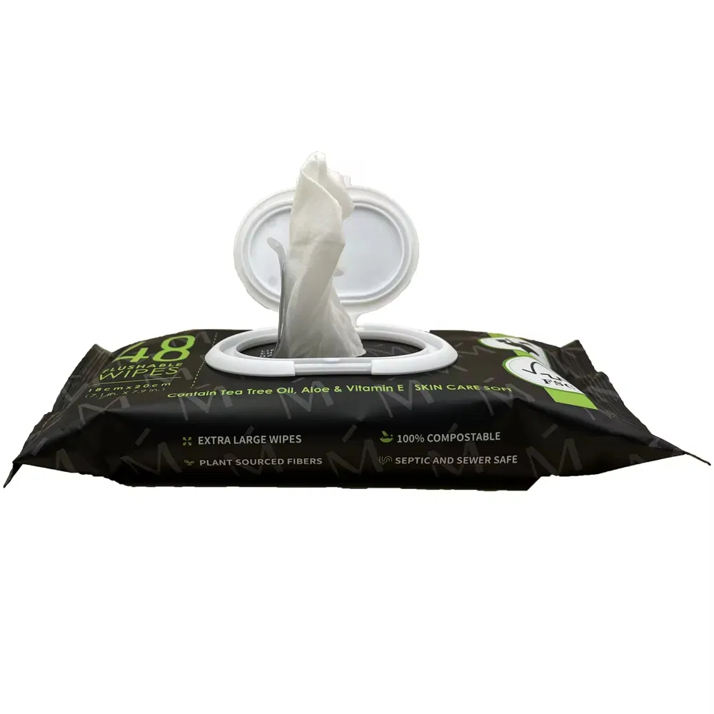 Flushable Wet Wipes Biodegradable Moist Toilet Paper Flushable Disposable Tolilet Water Wet Wipes